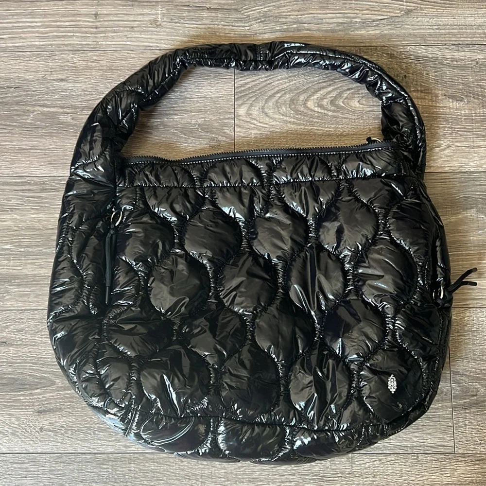 NWOT Free People Surplus Shine Carry All black - Picture 3 of 5